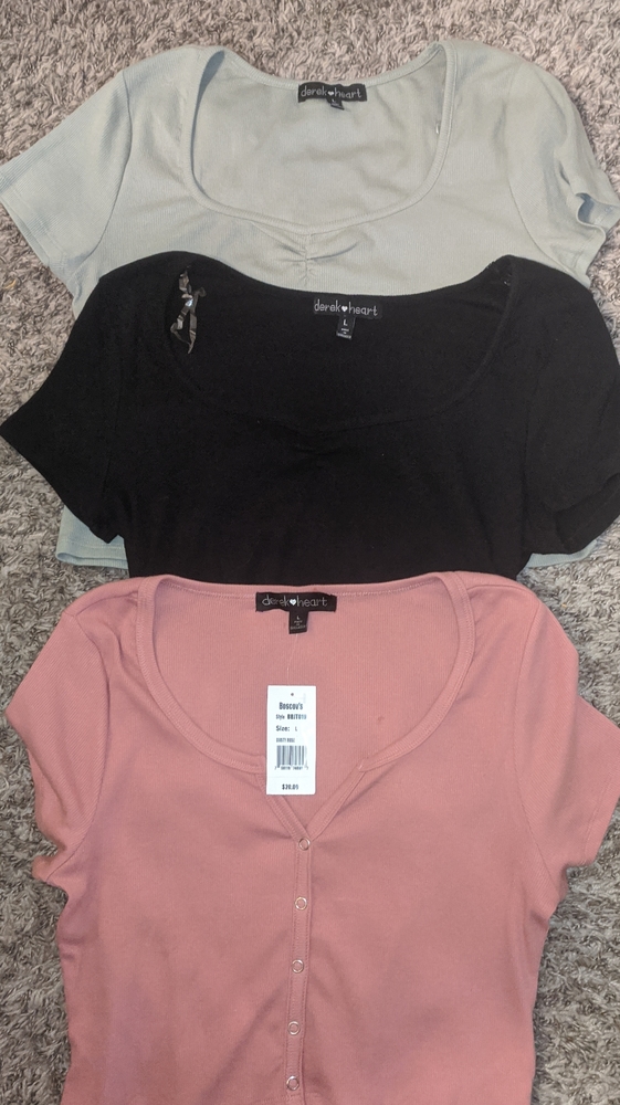 Bundle Of 3 Crop Tops Sz Large